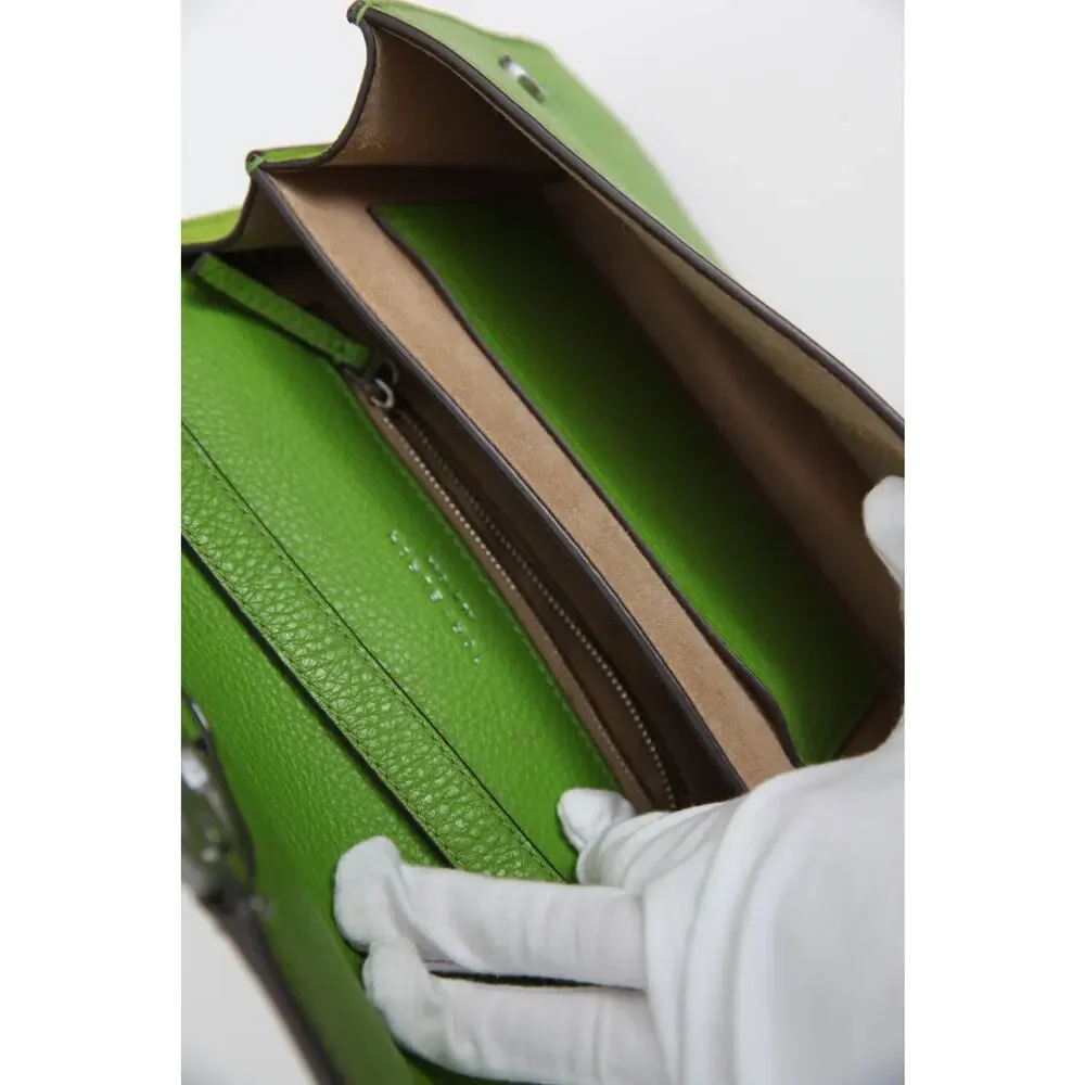 Tory Burch Wheatgrass Small Miller Flap Shoulder Bag in Green